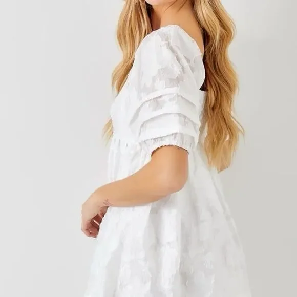 Baevely puff sleeve coquette cottagecore babydoll dress - Picture 2 of 7